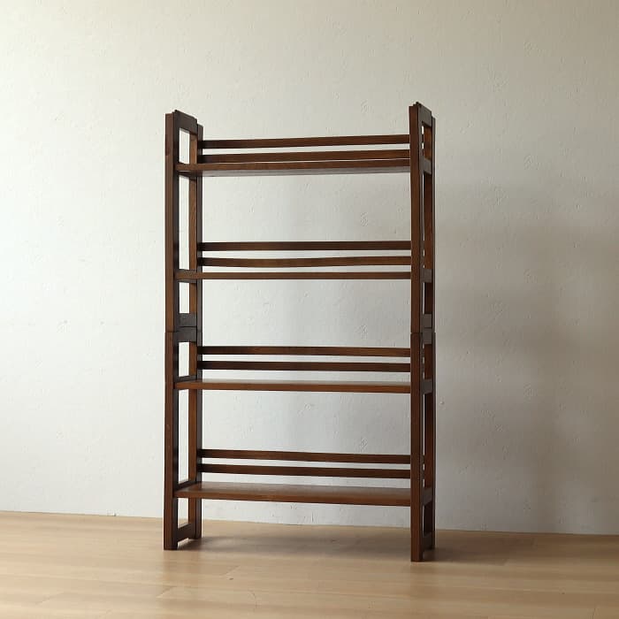 アンティーク 上下分割 本棚 書棚 無垢材 収納棚 古家具 ラック