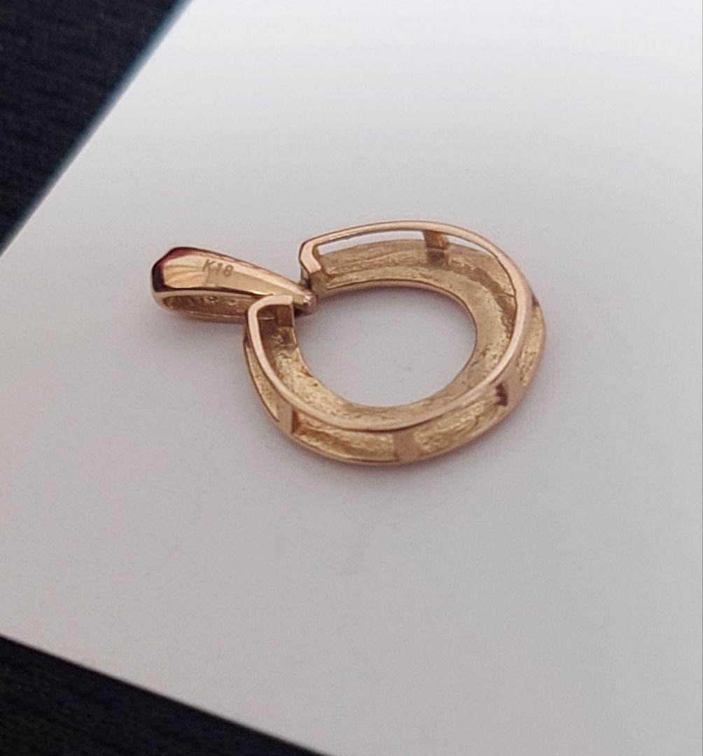 かおかお　馬蹄　K18PG ペンダントトップ　デルミリオーレ