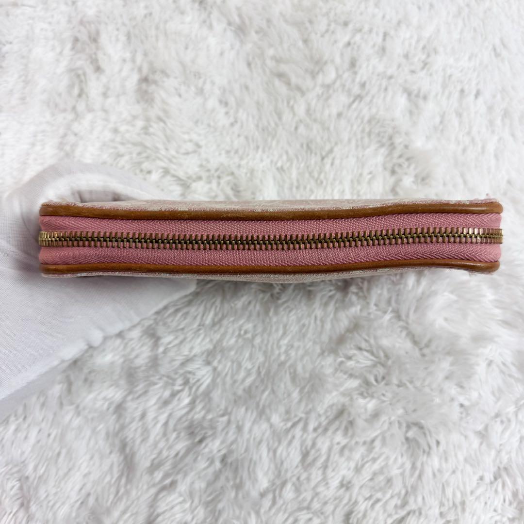 ルイヴィトン ジッピーウォレット モノグラム デニム ジャガード ピンク