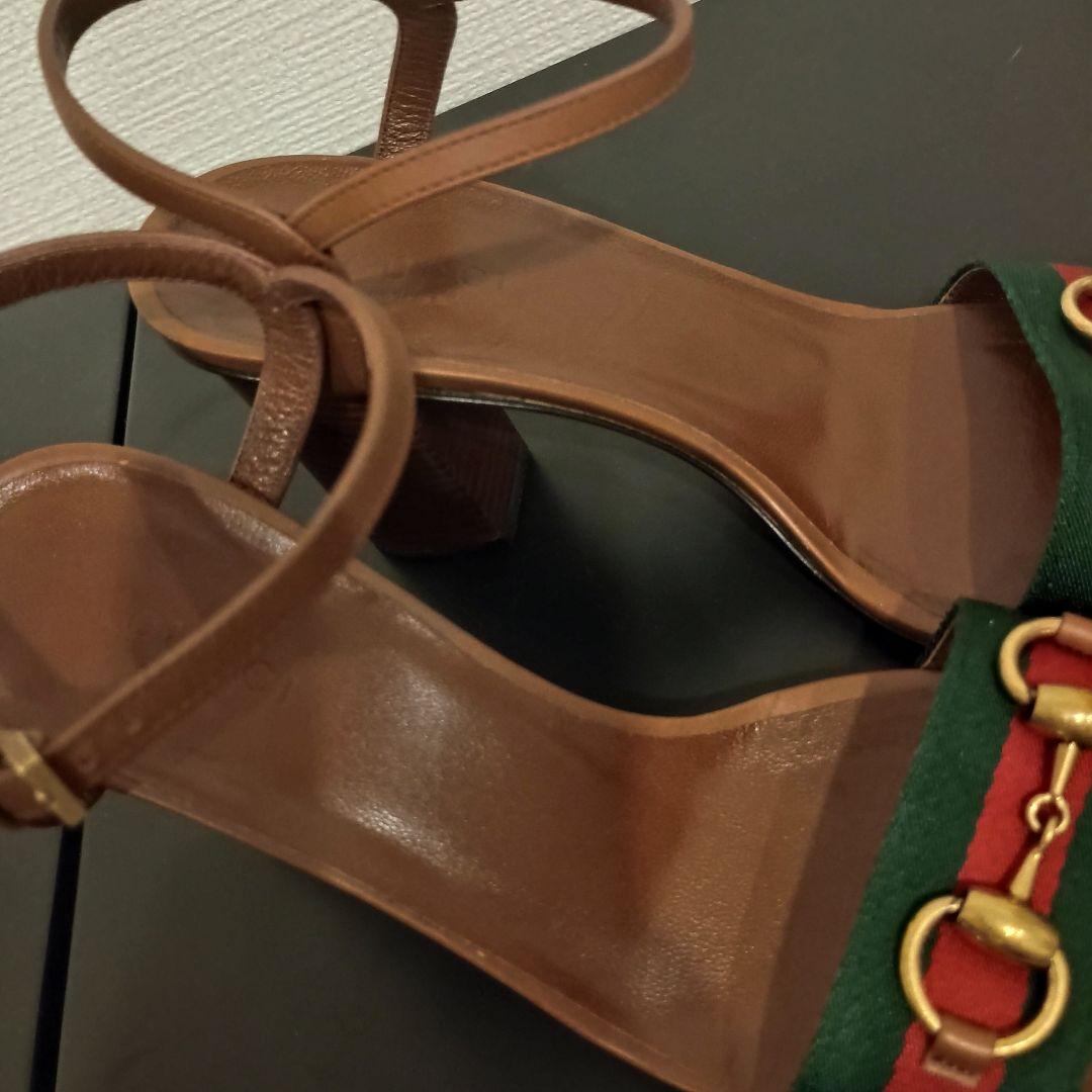 GUCCI グッチ サンダル シェリーライン ホースビット 37.5
