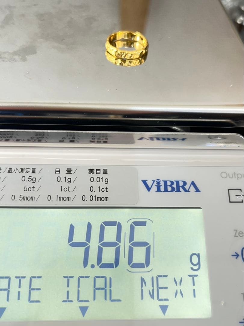 K24 純金 メルトリング 4.86g指輪 リング 刻印あり ハンドメイド