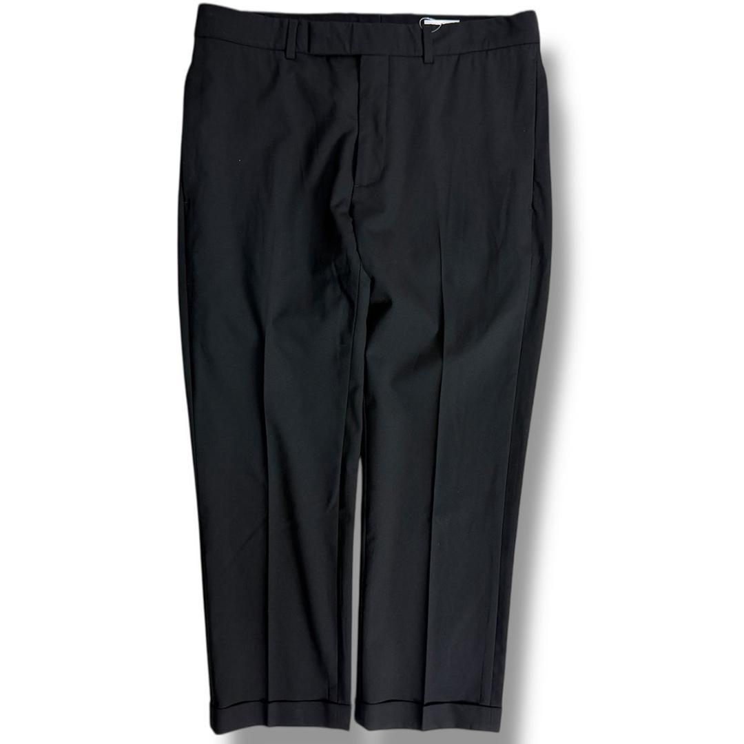 J6053 美品 ディオールオム ストレッチスラックス ブラック 44