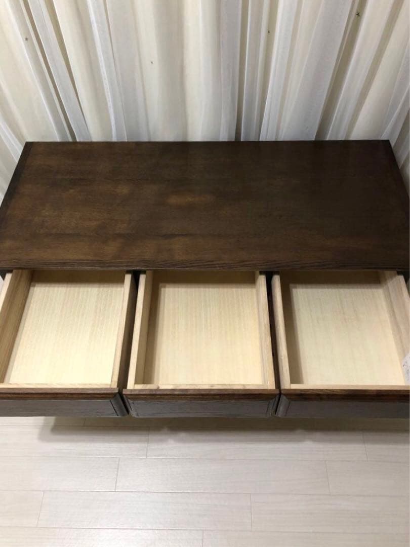 起立木工　ポーラ　ナラ天然木高品質7段チェスト