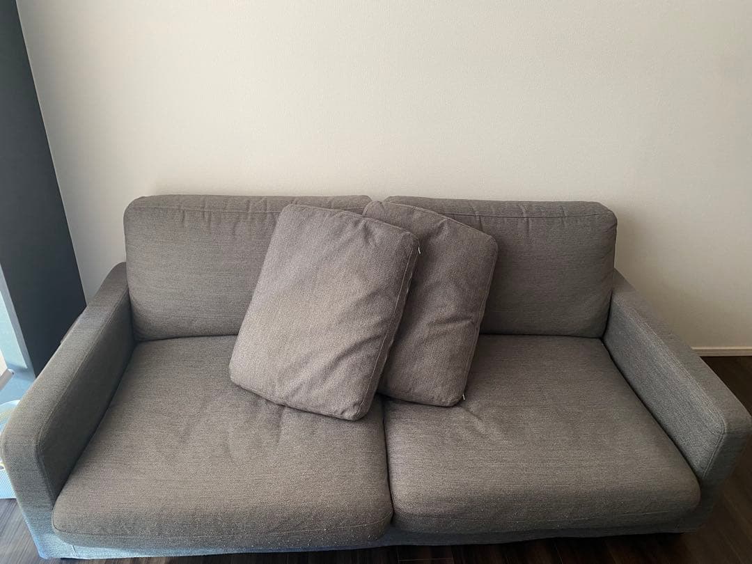 【成約済み】mugiアルモニア グレー ファブリック 2.5人掛けソファ