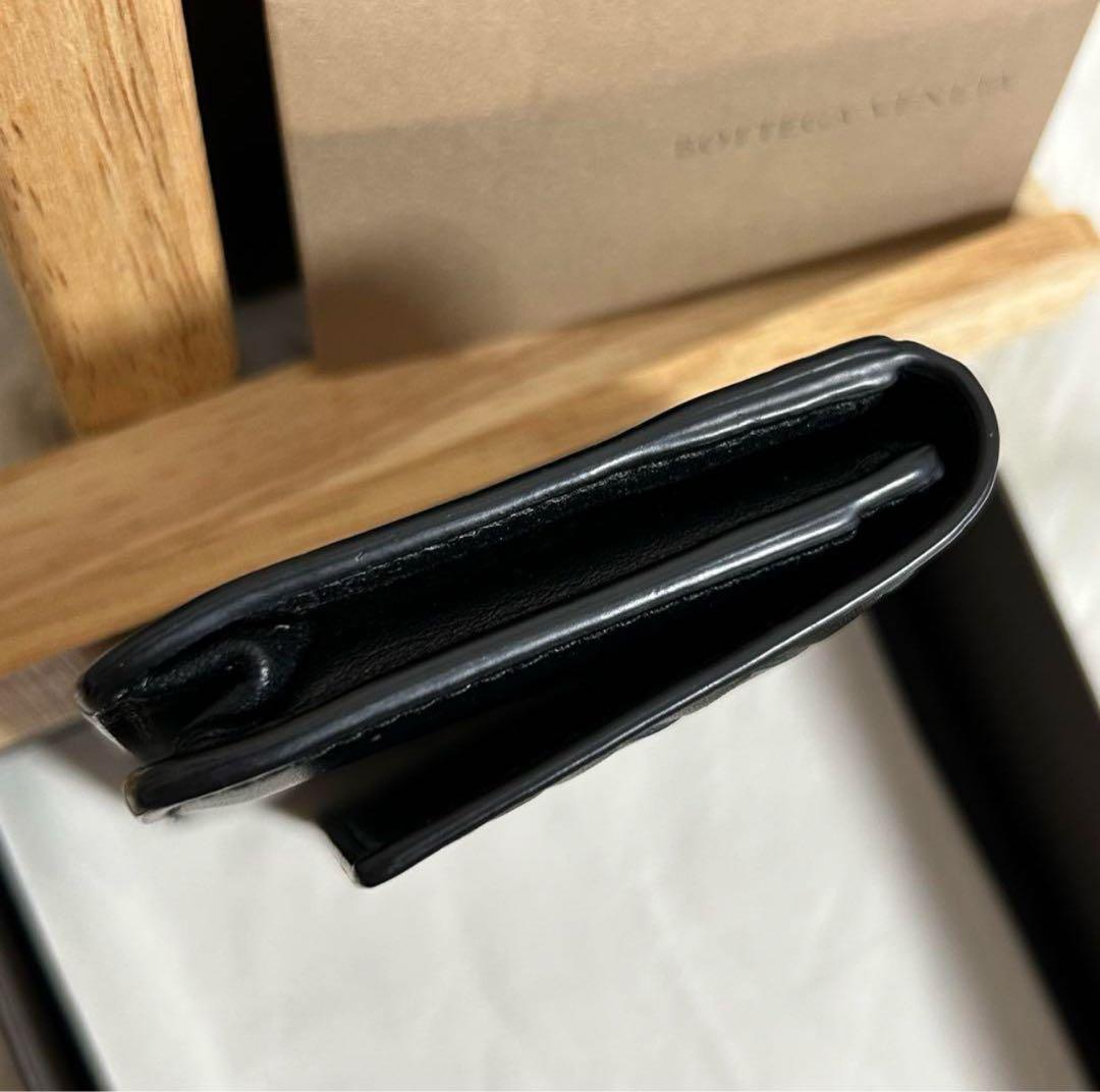 ボッテガヴェネタ イントレチャート 名刺入れ カードケース ブラック レザー