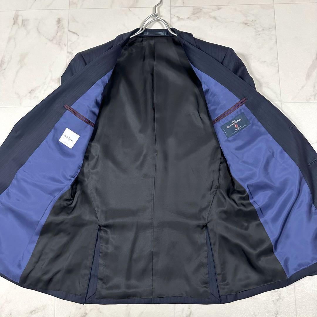 【美品】Paul Smith✖︎Zegna 現行タグ セットアップ　ネイビー　L