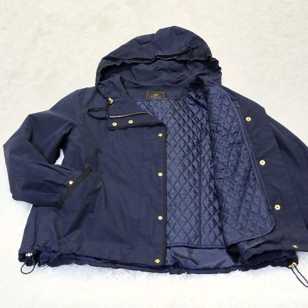 美品✨️ TOCCA ネイビー マウンテンパーカー フードキルティングライナー付