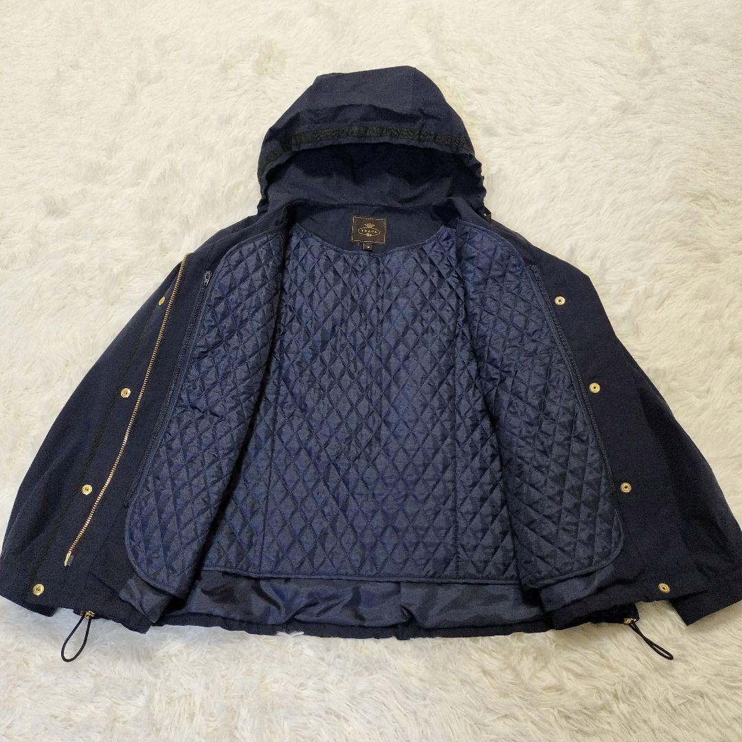 美品✨️ TOCCA ネイビー マウンテンパーカー フードキルティングライナー付