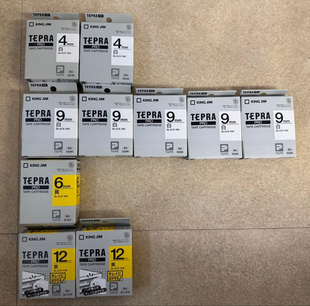 【未使用】テプラPRO カートリッジ11個セット SS4K/SS9K/SC6Y