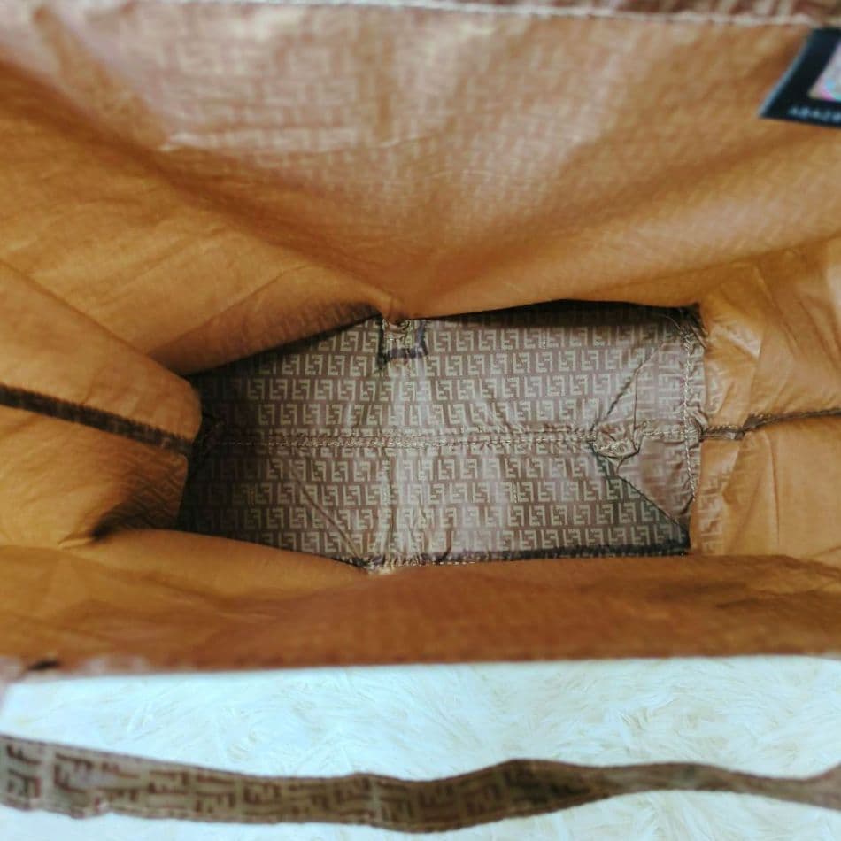 FENDI ズッカ柄 エコバッグ ナイロン ブラウン