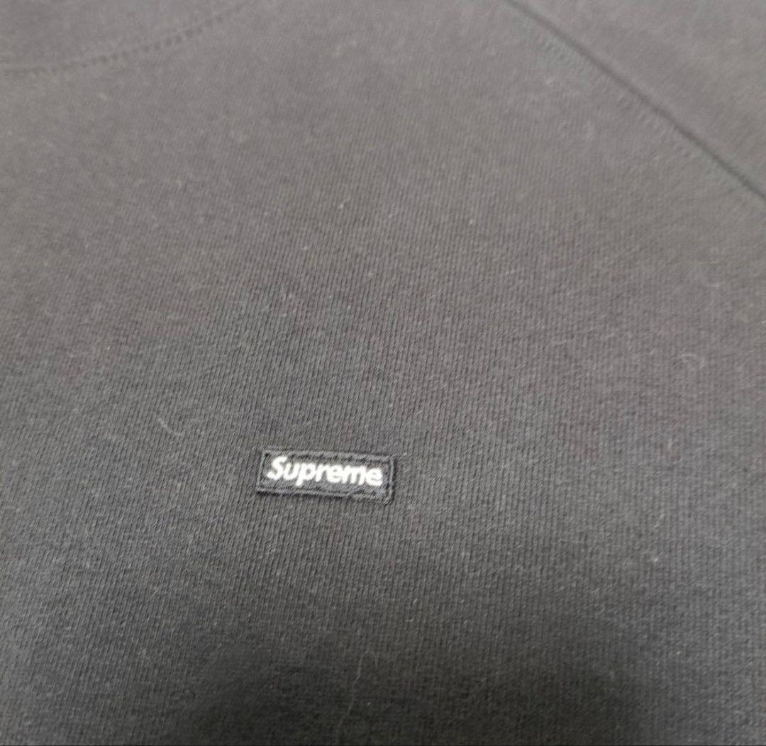 24ss Supreme Small Box Raglan Crewneck 黒