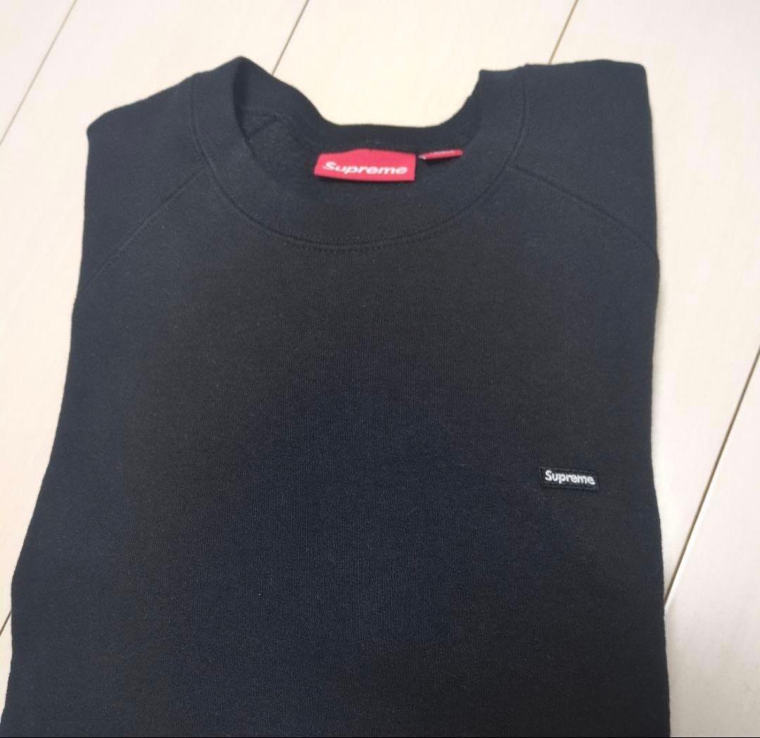 24ss Supreme Small Box Raglan Crewneck 黒
