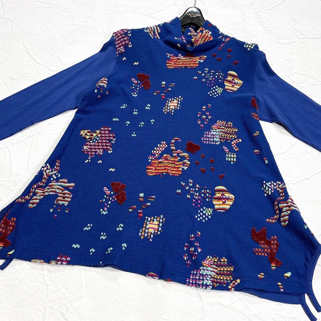 キューブキューブ　センソユニコ　変形　カットソー　ジャガード　ハイネック　日本製