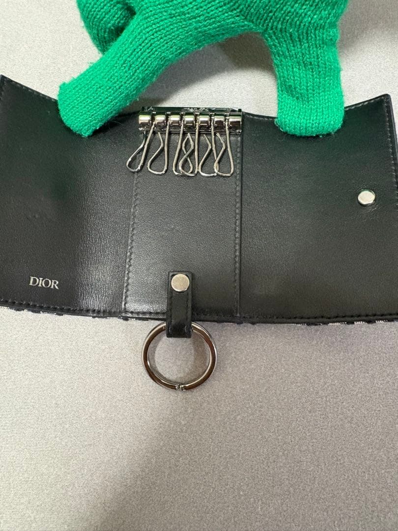 【美品】Dior ディオール　オブリーク　ジャカード　キーケース　定価6万4千円