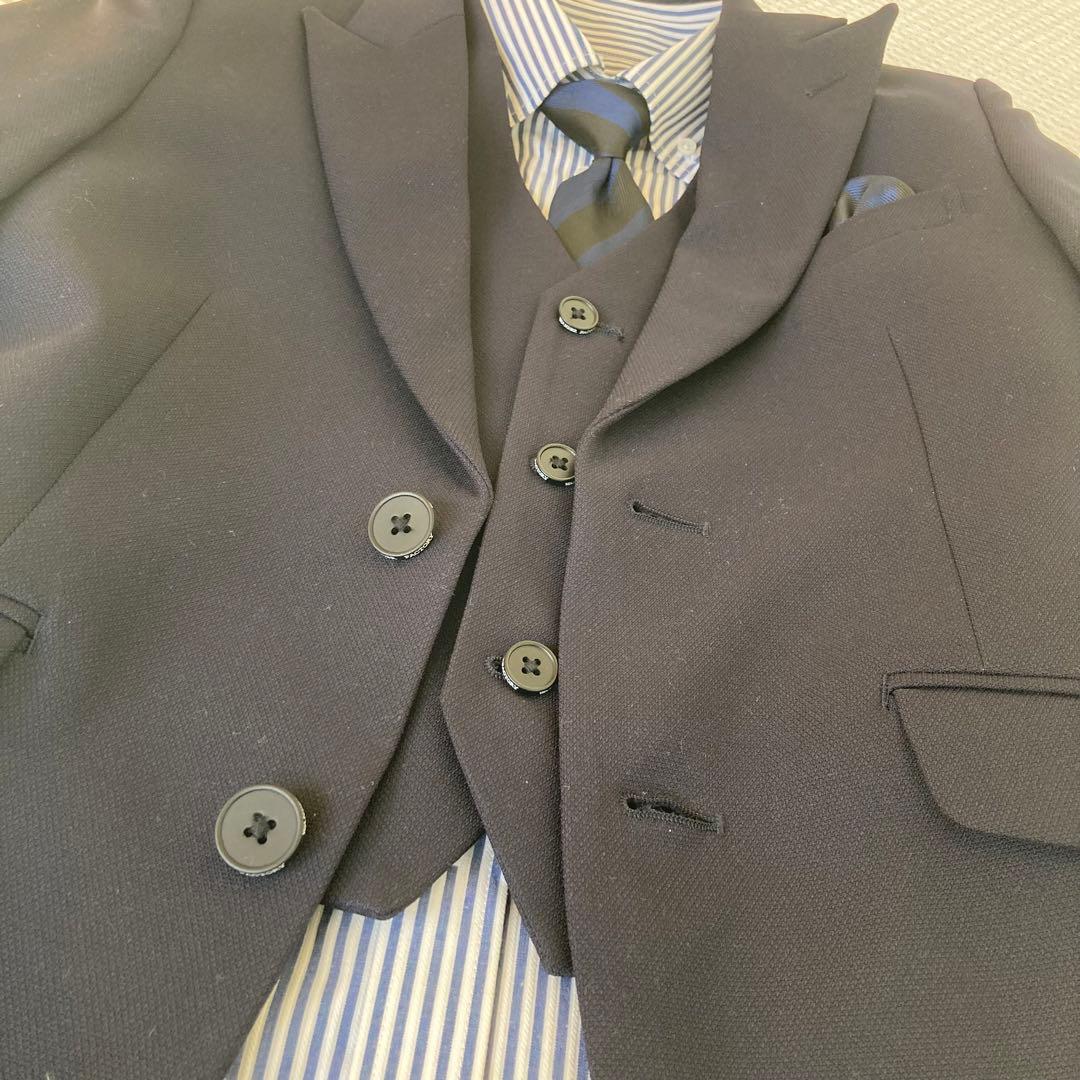 ※のりぞ〜様※ フォーマル5点ワンダーファクトリー スーツ150キッズ ネイビー