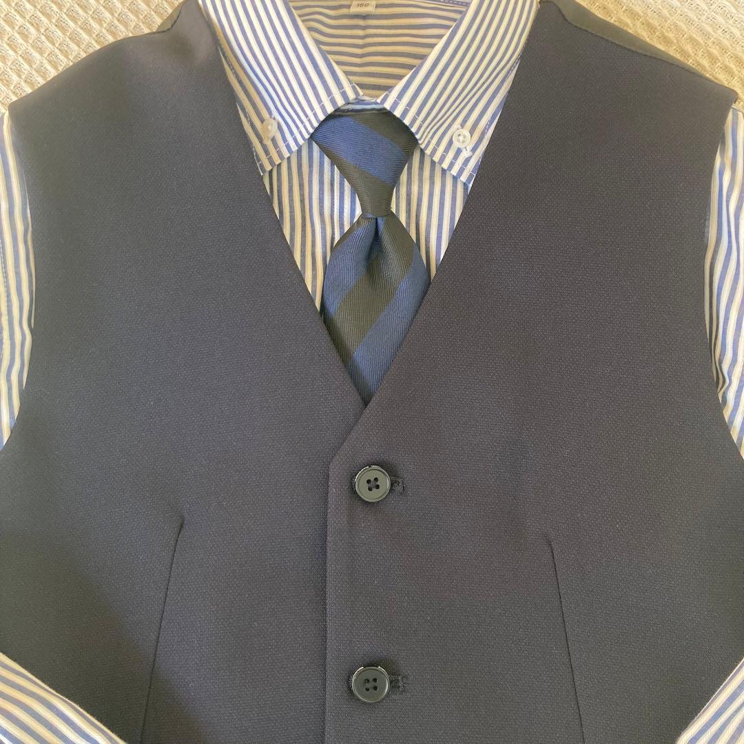 ※のりぞ〜様※ フォーマル5点ワンダーファクトリー スーツ150キッズ ネイビー