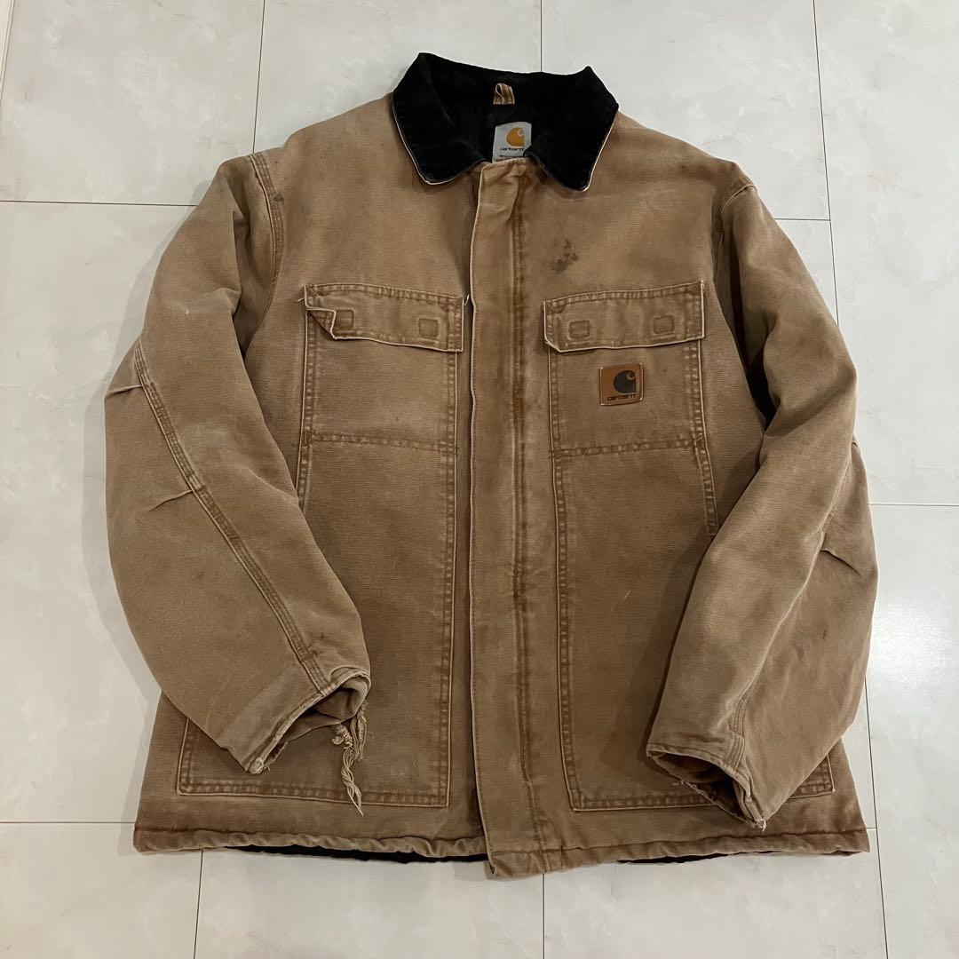 希少 00s カーハート USA製 ダック トラディショナルコート Cロゴ