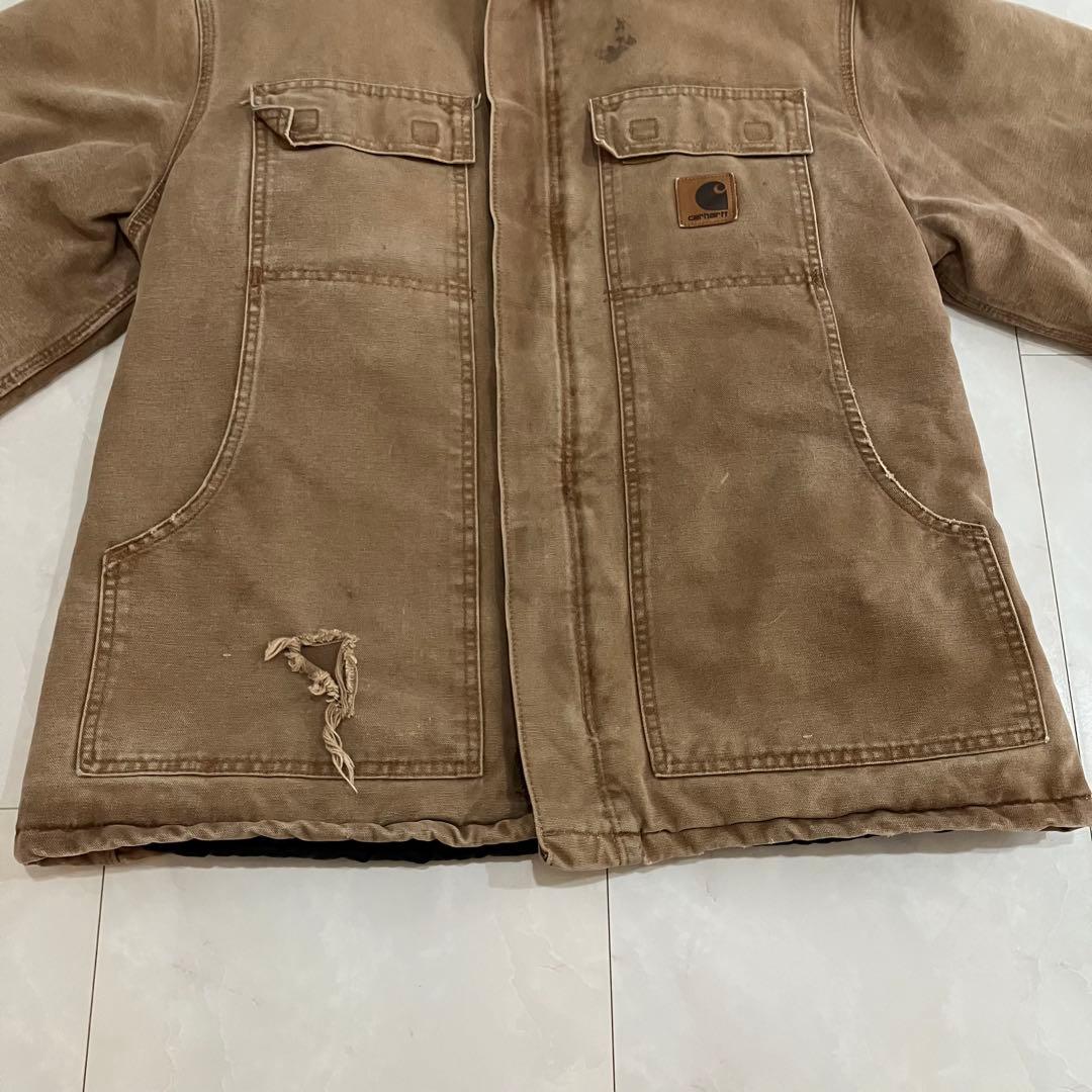 希少 00s カーハート USA製 ダック トラディショナルコート Cロゴ