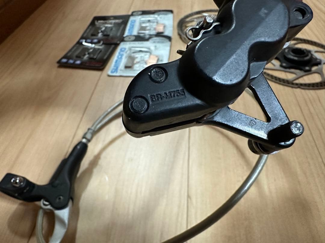 SHIMANO DEORE XT M755 対向4ポッド　ディスクブレーキセット