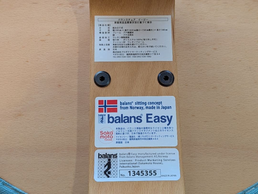 Balans Easy バランスイージー サカモトハウス バランスチェア