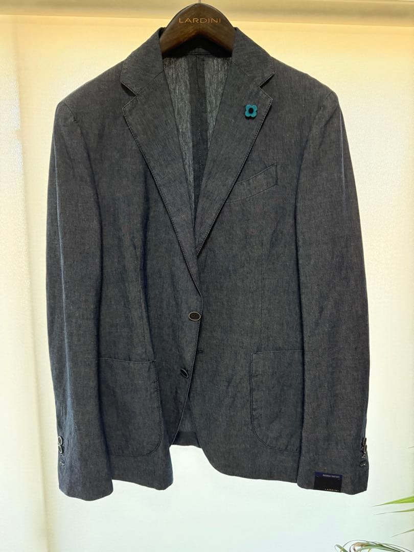 c*l様 LARDINI ラルディーニ　コットンリネンジャケット ジレ　50