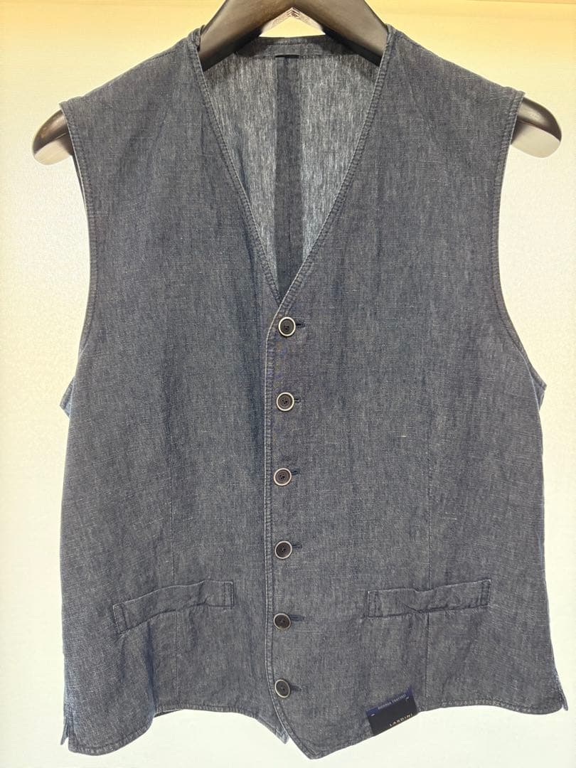 c*l様 LARDINI ラルディーニ　コットンリネンジャケット ジレ　50