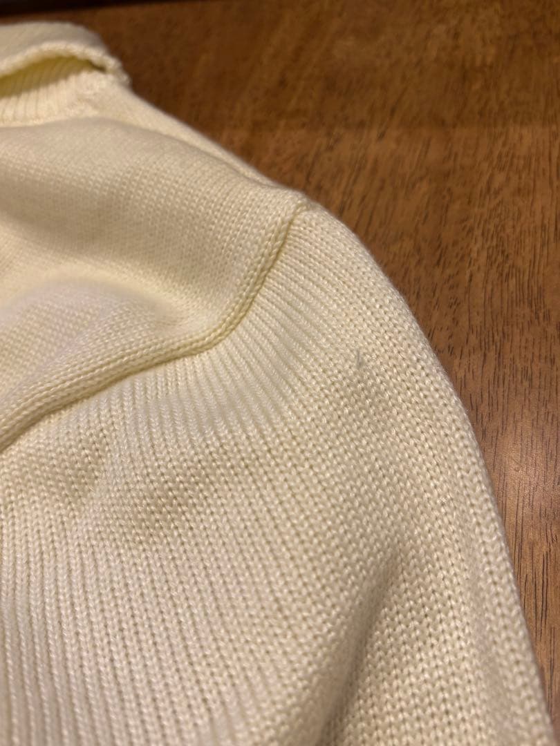 NEW ERA レディースM オフホワイト ショールカラー ニット セーター