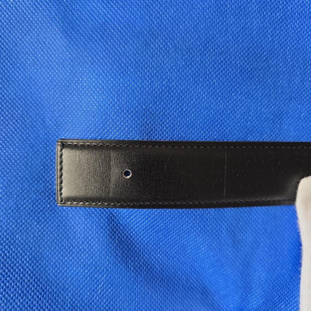 HERMÈS Hベルト ボックスカーフ 黒×キャメル