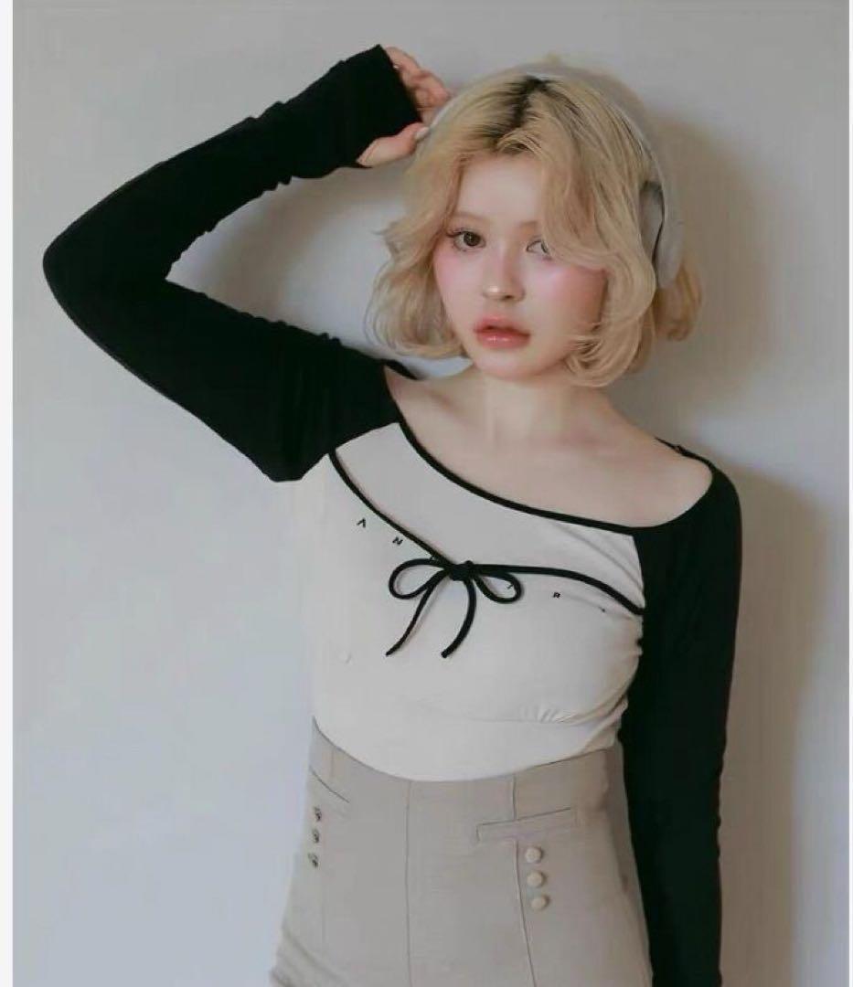 トップス andmary alma ribbotops