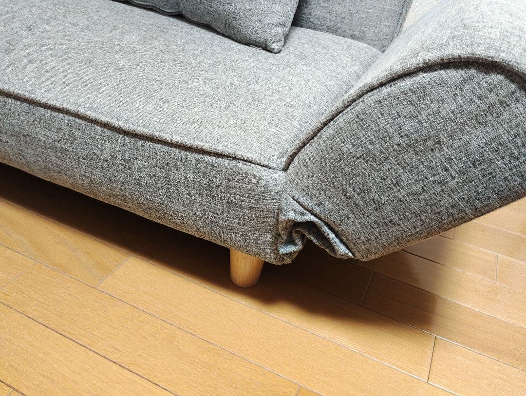 ロウヤ LOWYA ソファ ソファーベッド グレー 美品 引取限定