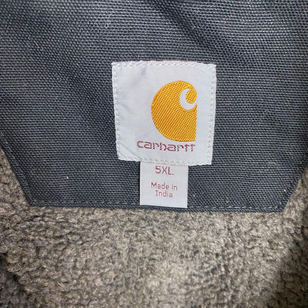 カーハート☆ダックベスト 裏ボア ブラック 黒 ビッグシルエット 古着 gw8