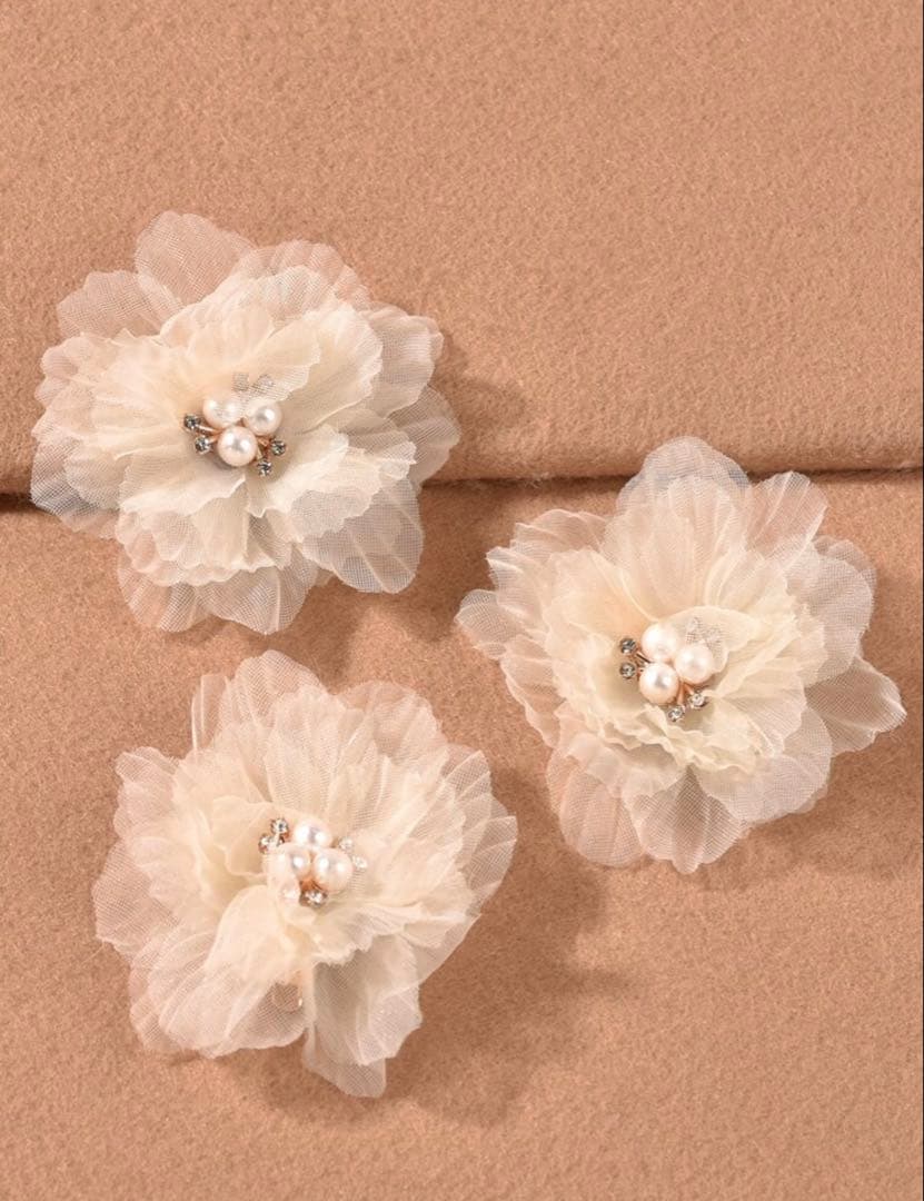 Dita 浴衣「水彩の勿忘草色」5点セット➕髪飾り2つ、フォーパールベルト