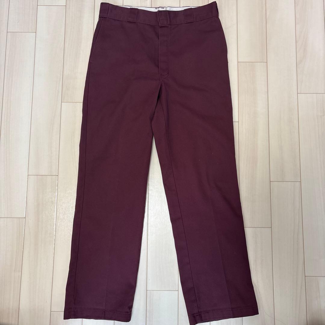 90s Dickies ディッキーズ usa製 バーガンディ W34 希少