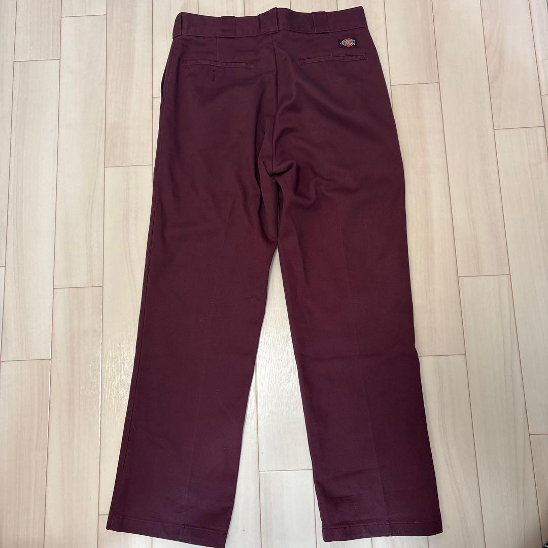 90s Dickies ディッキーズ usa製 バーガンディ W34 希少