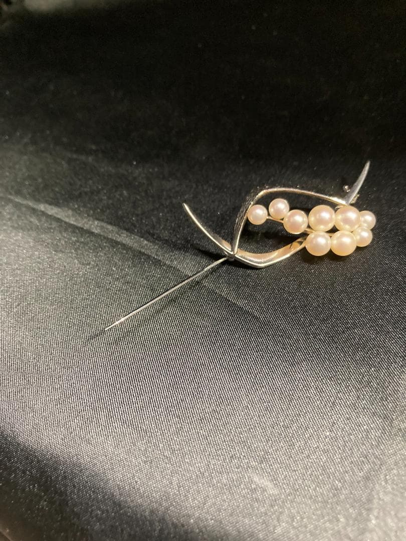 MIKIMOTO ミキモト ブローチ パール 9粒 9珠 925 皇室御用達