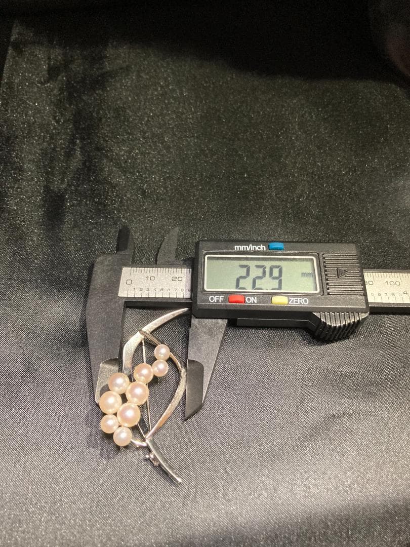 MIKIMOTO ミキモト ブローチ パール 9粒 9珠 925 皇室御用達