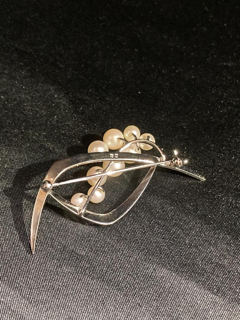 MIKIMOTO ミキモト ブローチ パール 9粒 9珠 925 皇室御用達