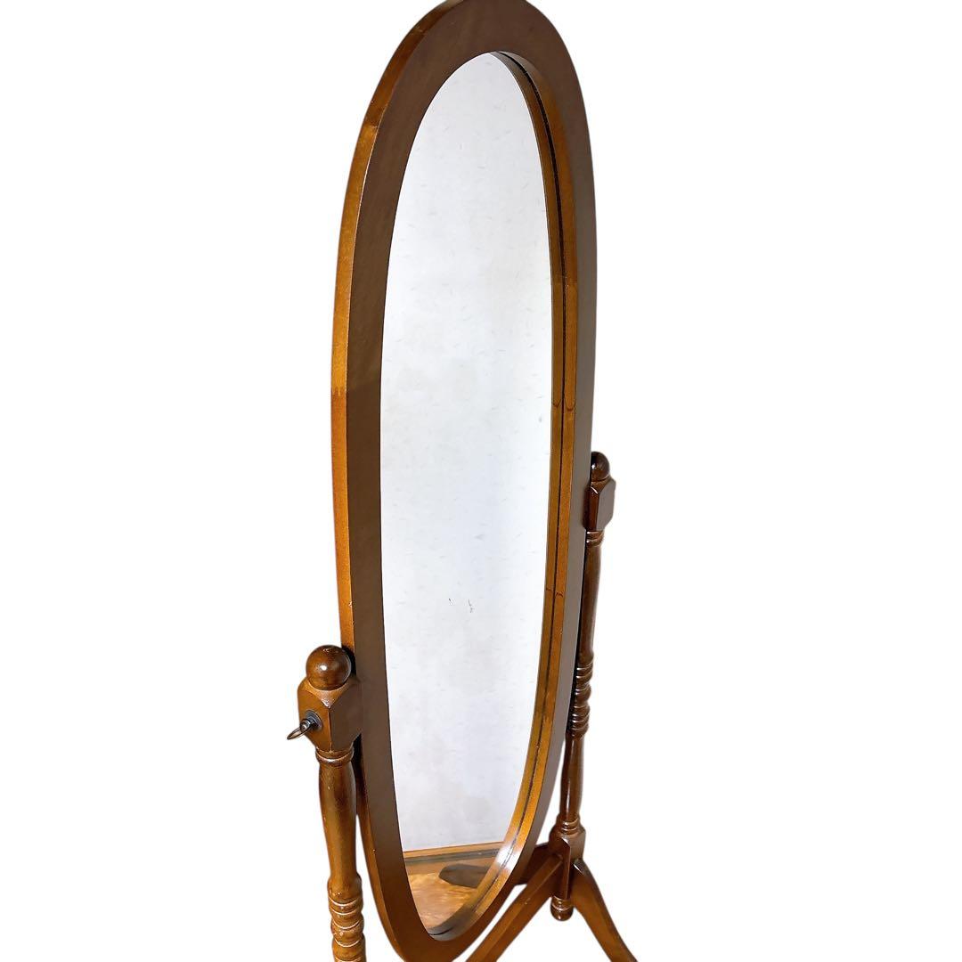 ヴィンテージ 姿見 オーバル スタンドミラー アンティーク　レトロ　ビンテージ