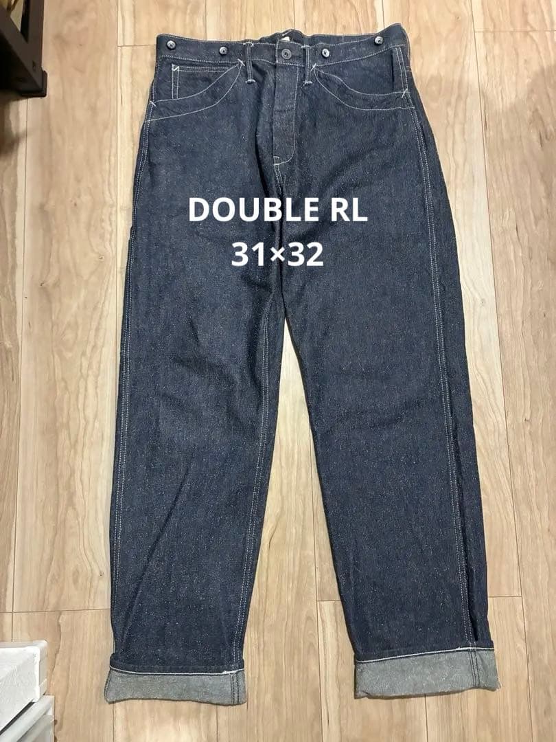 【美品】DOUBLE RL デニムワークパンツR214 31x32