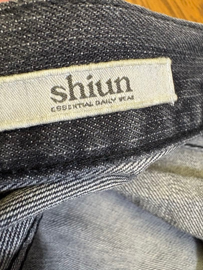 shiun シウン　FLARE SLUB DENIM PANTS