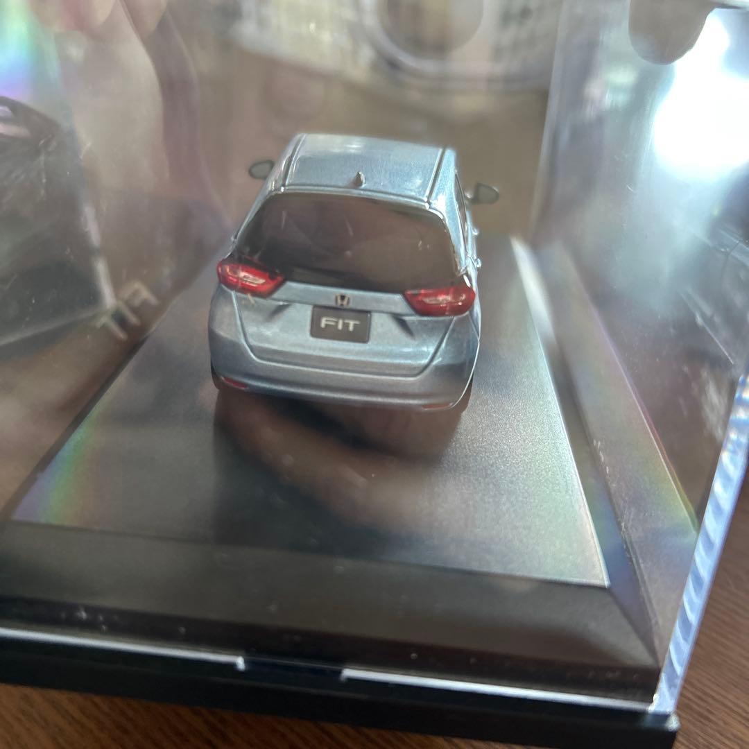 ホンダFITGRミニカー1/43サンライトホワイトパールライトブルーメタリック