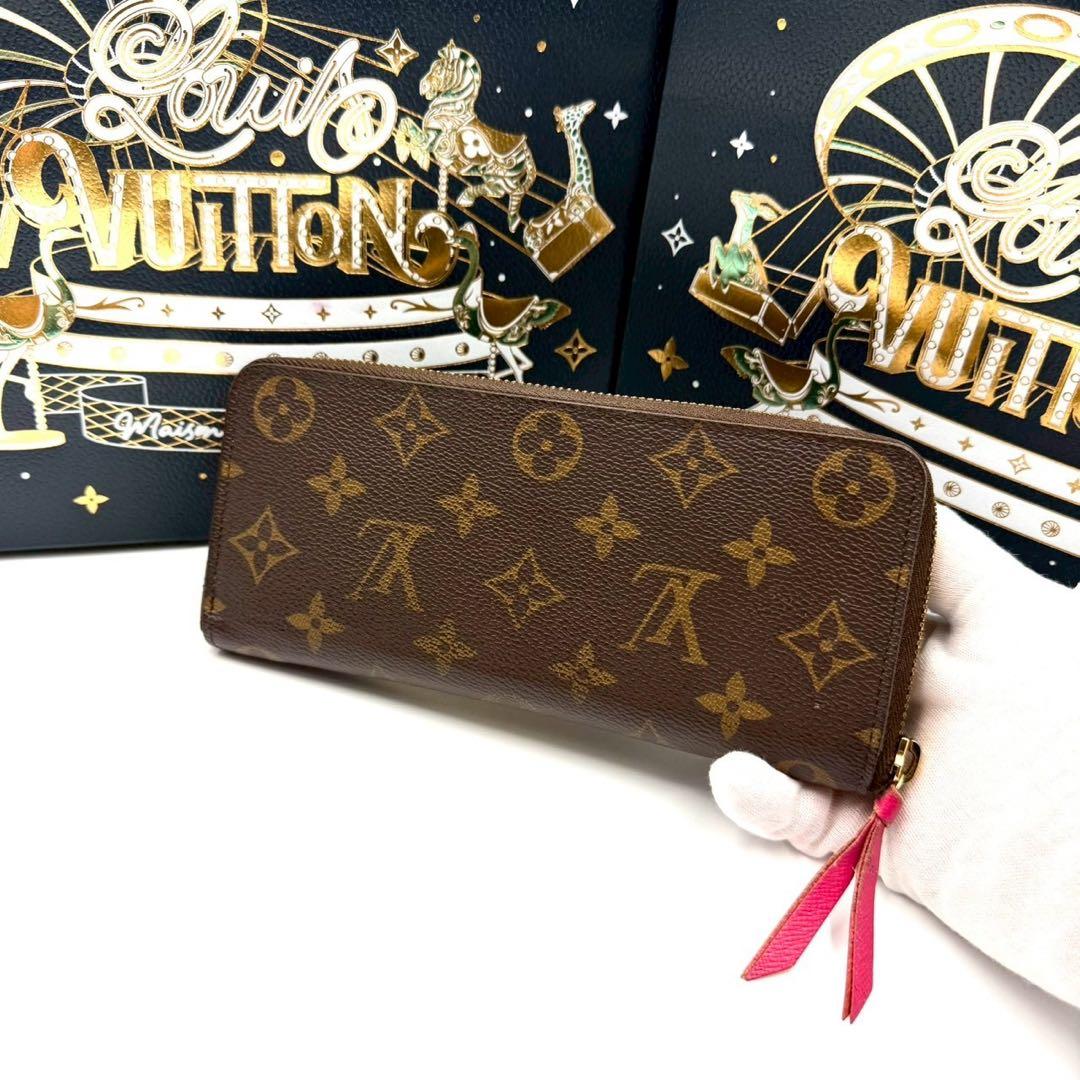 ルイヴィトン ポルトフォイユ クレマンス フューシャ ラウンドファスナー ピンク