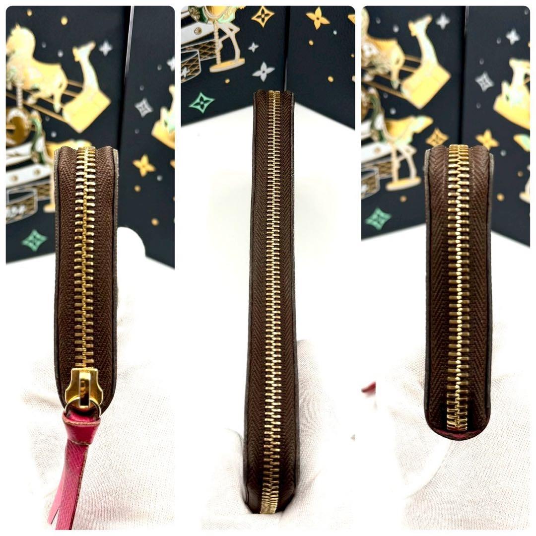 ルイヴィトン ポルトフォイユ クレマンス フューシャ ラウンドファスナー ピンク