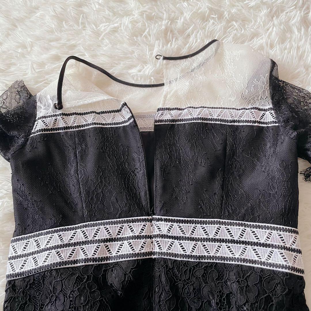 美品 グレースコンチネンタル ロング丈 ワンピース 総レース ドレス 刺繍 黒