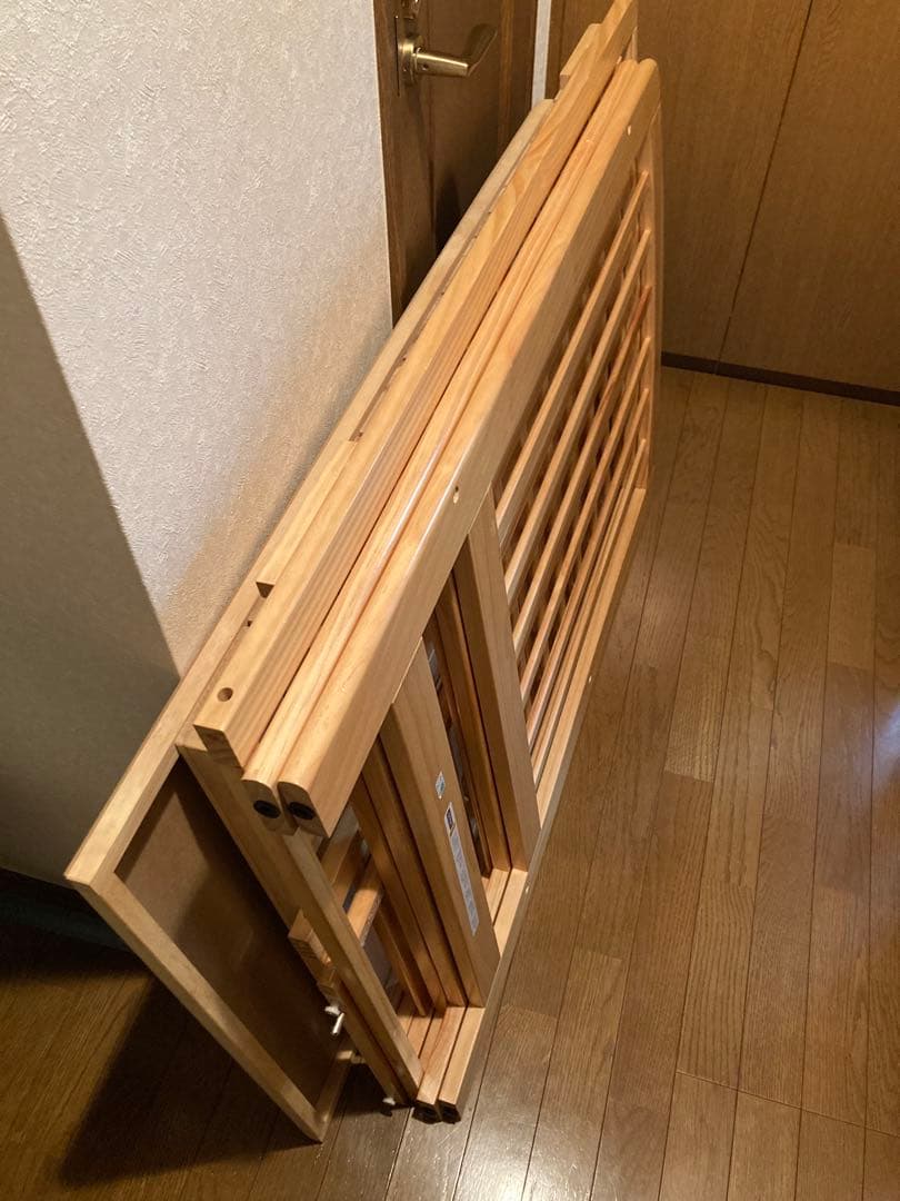 【みかんさん専用】KATOJI カトージ ベビーベッド（ナチュラル）（ハイ）手渡