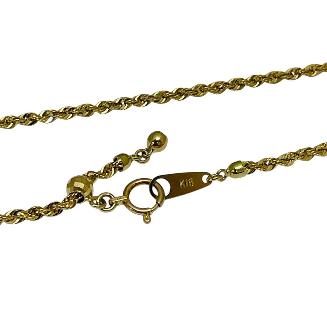 新品✨K18 ロープネックレス チェーン 50cm