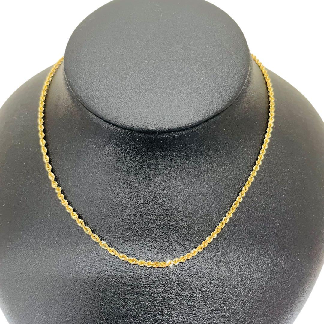 新品✨K18 ロープネックレス チェーン 50cm