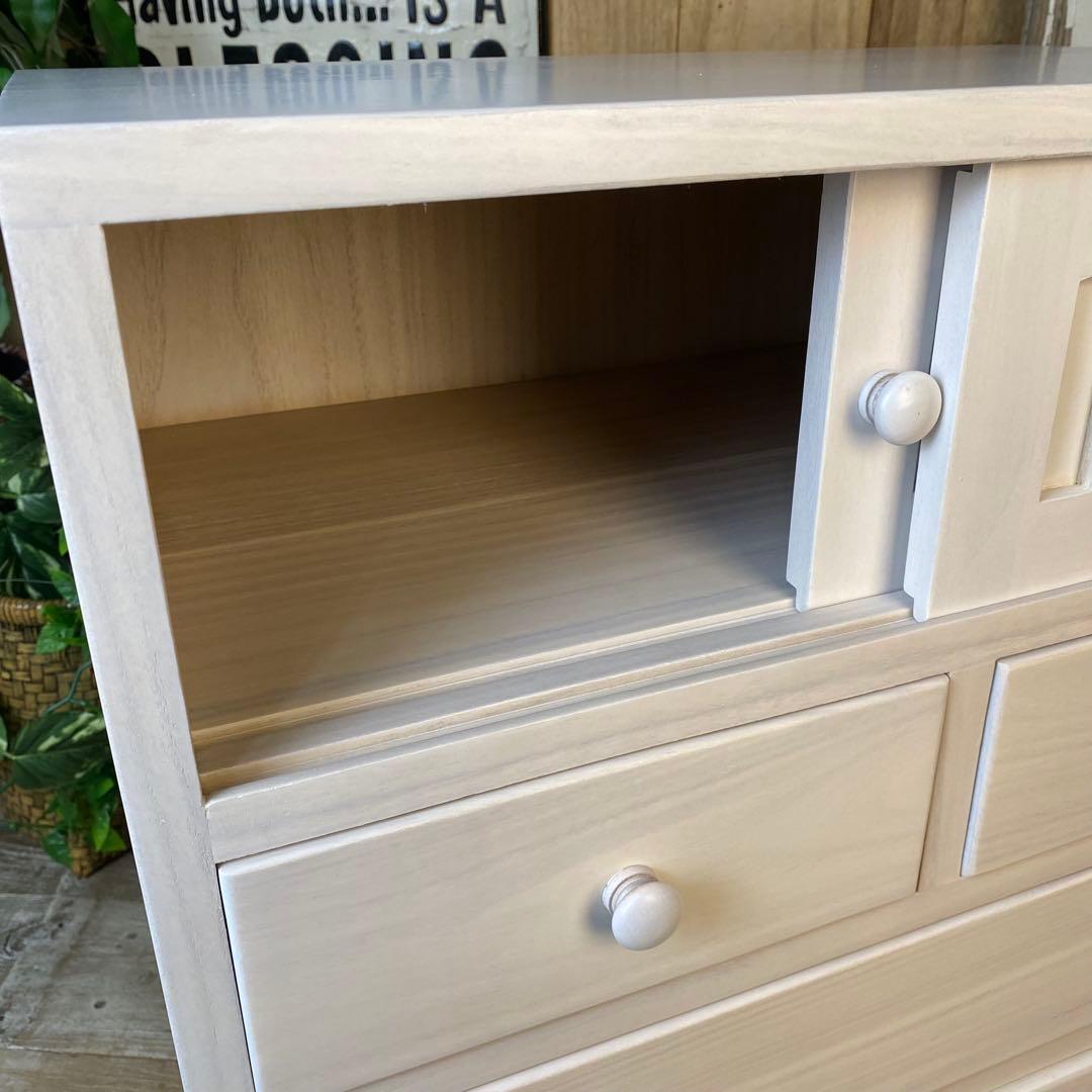 大幅値下げセール中！木製多引き出し桐チェストタンスAホワイト56㎝×58㎝