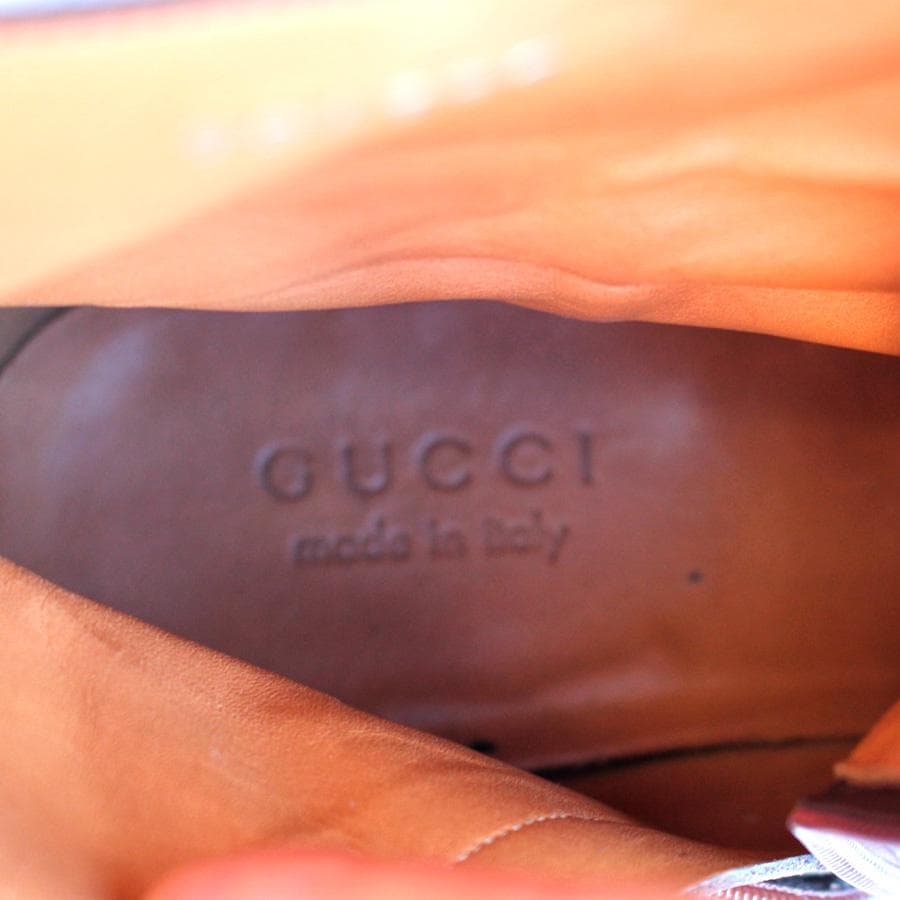 GUCCI ホースビットブーツ ブラウン レザー サイドジップ イタリア製