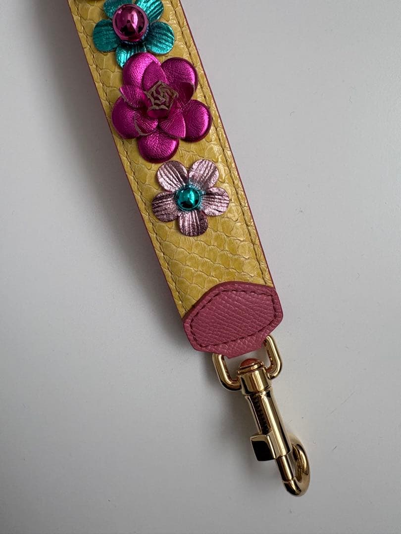 【未使用品】黄　DOLCE & GABBANA バック牛革ショルダーストラップ